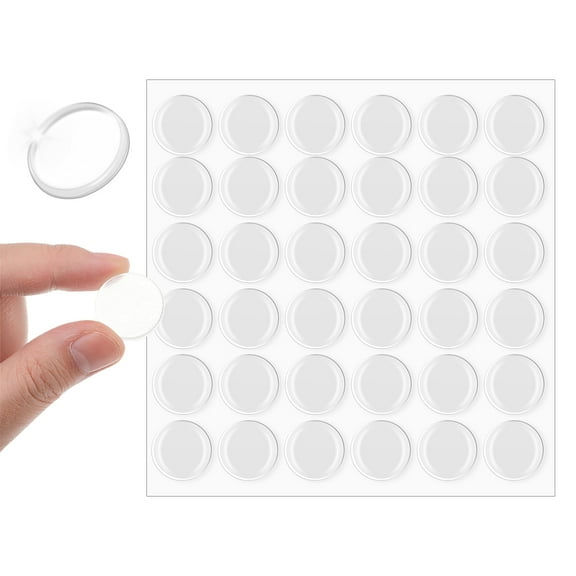 Dytern silicone pad 36pcs Cabinet Door Bumpers Self Adhesive Sound Dampening Clear Bumper Pads For Drawers Tabletops Cupboards Glassware Furniture,0.79"X0.79"X0.08"