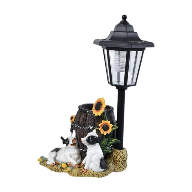 Estatuas de jardín solares Colamx manualidades decorativas Estilo C 22 cm x 13 cm x 31,5 cm