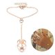 thumbnail image 1 of Pulsera con anillo de dedo bohemio, pulsera con cadena y borlas, pulsera con anillo, 1 of 4