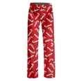 thumbnail image 5 of Christmas Pajama Pants for Women Soft Christmas Candy Cane Print Pajama Pants Casual Comfy Sleepwear Lounge Pants Holiday Pj Bottoms Red,L, 5 of 5