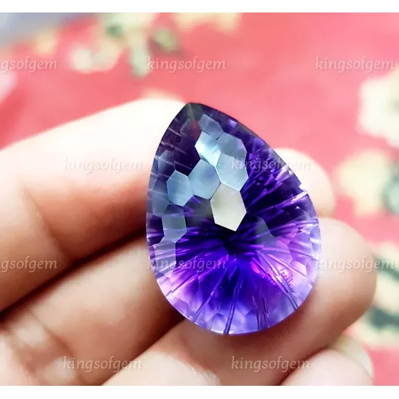 45 Ct Purple Amethyst Football Cut Pear Shape Loose Gemstone