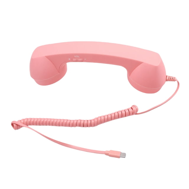 Auricular De Teléfono Retro, Receptor De Teléfono Celular Portátil Con Cable Tipo C Con Altavoz Y Micrófono, Para Teléfonos Inteligentes, Tabletas, Videoconferencias Y