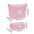 thumbnail image 2 of Initial Makeup Bag for Girls Travel Toiletry Cosmetic Organizer Cute for Teen Girl Teacher Girlfriend Women, 2 of 7
