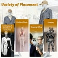 thumbnail image 6 of Kinbor 69Inch Full Body Female Mannequin Dress Form Adjustable with Metal Base for Retail Clothing Shops White, 6 of 10