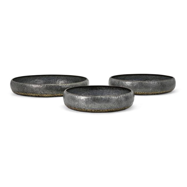IMAX 64485-3 Jones Galvanized Decorative Trays, Gray - Set of 3