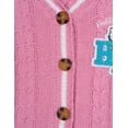 thumbnail image 2 of Hello Kitty Toddler Girls' Varsity Cardigan Sweater Pink, 2 of 3