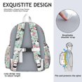 thumbnail image 5 of Husky and Flower Backpack for School,Cute School Bag,Schoolbag with Adjustable Shoulder Straps & Padded Back,13.4"x11"x4.7", 5 of 6
