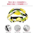 thumbnail image 4 of Lemon print stride Shower Cap, Reusable Bath Hair Hat for all Hair Lengths Hair Cover with Elastic Band Double Waterproof Layers Bathing Hat, 4 of 5