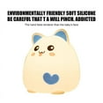 thumbnail image 4 of AMERTEER Night Lights Cute Cat Silicone Lamp Rechargeable Bedside Baby Nursery Lamp with Multi-Color Tap Control USB Cable, 4 of 7