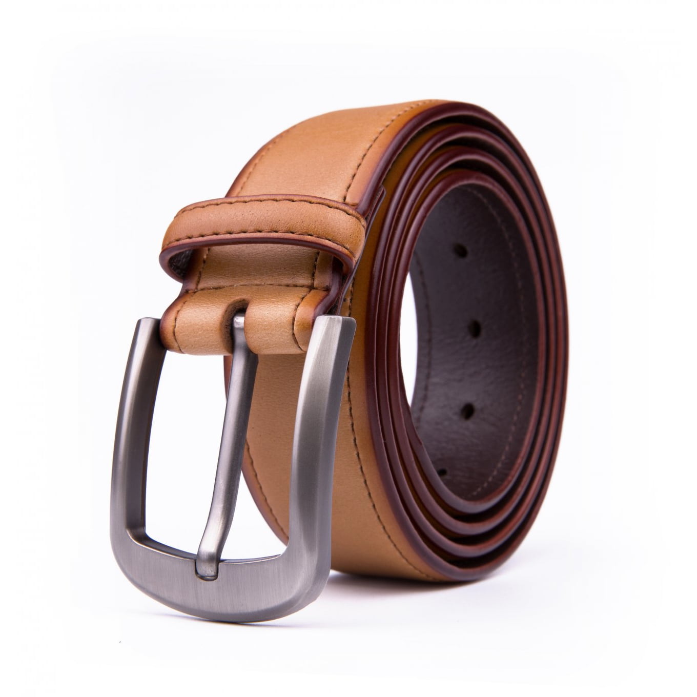 Real Leather 38mm Thick Men Dress Belts With Zinc Alloy Classic Buckle ...