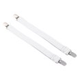 thumbnail image 2 of 2 Pcs Pince de Fixation Accessoires de Draps Outils Métal 2 Pcs Attache Élastique Ajustable Support d'Angle de Matelas Pinces Sangles Attaches Multiusage Blanc, 2 of 9