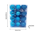 thumbnail image 3 of Zvmxot 24Pcs Christmas Balls Ornament, 1.18 Inch Christmas Decorations, Light Blue, Set Bright Matte Powde Hanging Balls, Plastic Electroplated Christmas GIft Pendant Decor, 3 of 9