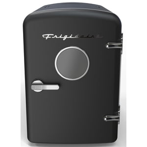 Frigidaire 6 Can Retro Mini Fridge, 4L Portable Personal Cooler, Black