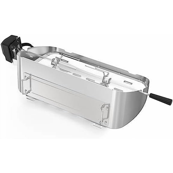 only fire Multi-Purpose Stainless Steel Rotisserie Ring and Pizza Combo Kit for Weber Traveler Portable Gas Grill$$Garden & Patio