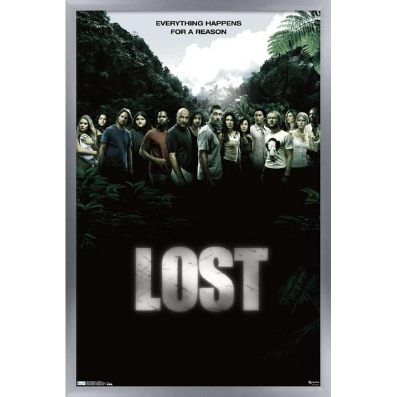 Lost Season 2 - One Sheet Wall Poster, 14.725" x 22.375", Framed