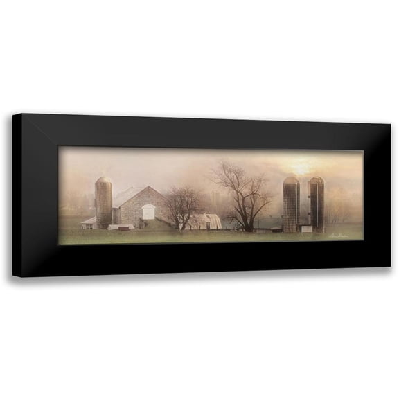 Deiter, Lori 14x7 Black Modern Framed Museum Art Print Titled - Old Stone Barn