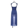 thumbnail image 7 of Lejafay Womens Lyrical Dance Dress Sleeveless Ballet Gymnastics Leotard Split Dresses Dancewear Navy Blue XXL, 7 of 7