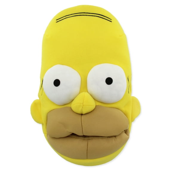 The Simpsons Novelty Plush Adult Men's 3D Homer Simpson Face Slippers TSF200Y