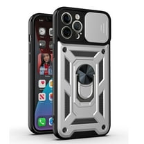 iPhone 12 Pro Case, Dteck [Military-Grade] [360 Ring Kickstand & Slide Camera Protector] Hybird Impact-Resistant Bumpers Cover Phone Case for Apple iPhone 12 Pro 6.1 inch, Silver