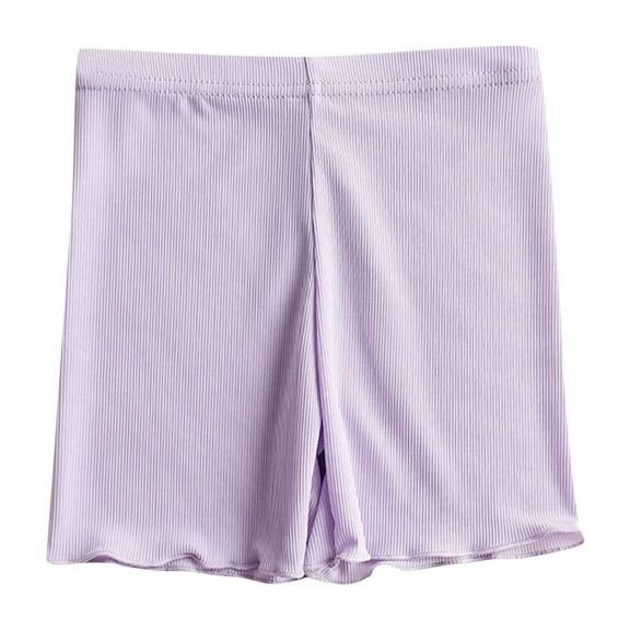 Zanarzt Toddler Shorts Boys Girls Bike Shorts Cotton Cartwheel Dance Under Dress Shorts for Kids Back to School Clothes Purple,2-3 Years
