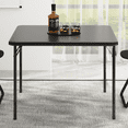 thumbnail image 3 of Folding Card Table, 38 Inch Portable Square Game Table with Collapsible Legs, Multifunctional Foladable Table with PU Padded Tabletop for Home, Parties, Picnics, Games, 1 Piece, 3 of 92