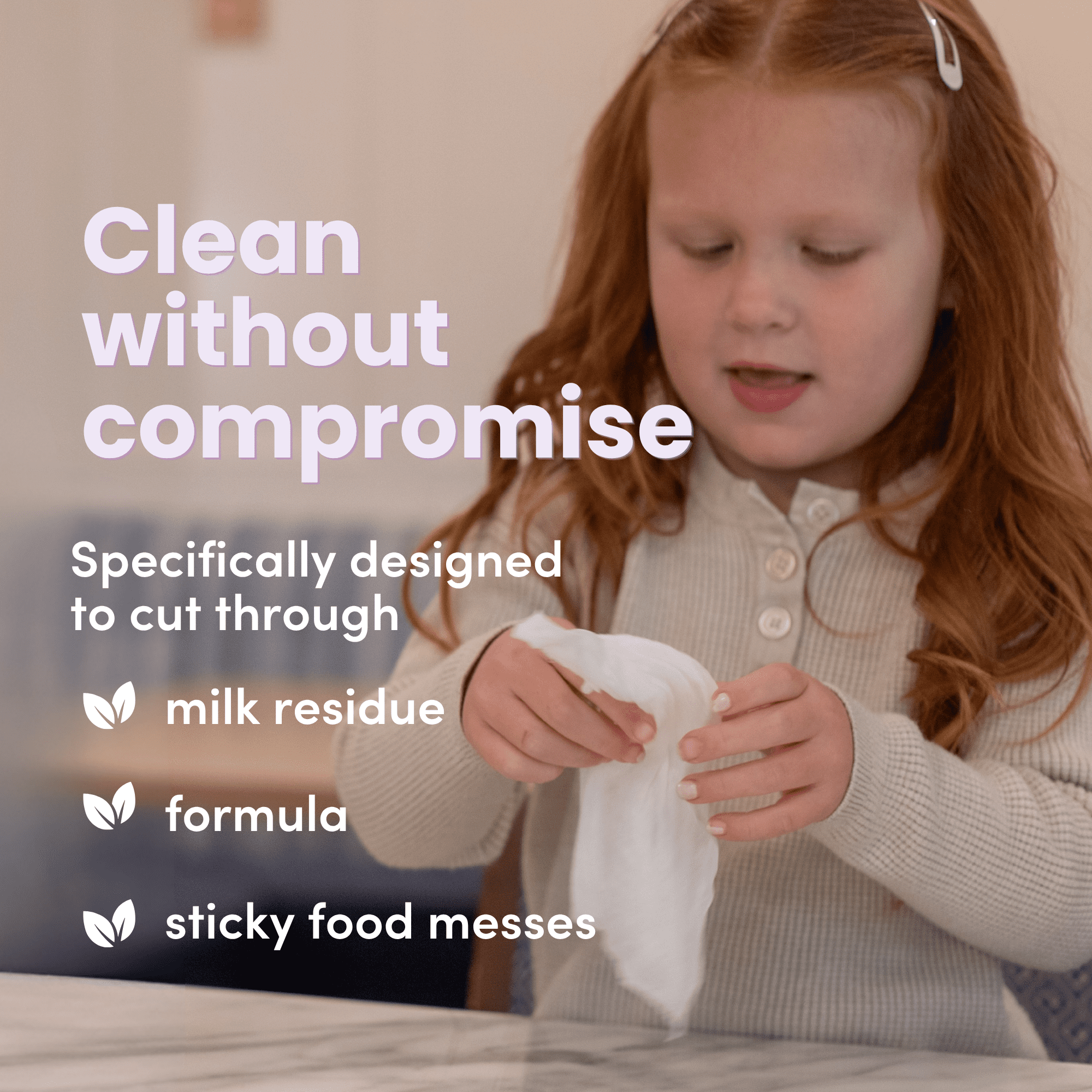 Dapple Baby All-Purpose Cleaning Wipes with Lavender Scent - 75 Plant-Based Wipes
