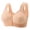Beige, variant on Front Closure Bras for Older Women Full Coverage Wireless Bras for Seniors Comfort Front Close Push Up Bras with Back Support Everyday Bras, 36B/C-48B/C