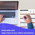 thumbnail image 2 of 2026 Attendance Calendar Card Stock Paper – Great Employee Work Tracker | Printed on Durable and Thick 80lb (216gsm) Cardstock | 8 ½ X 11 | 50 Sheets per Pack, 2 of 6