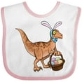 thumbnail image 3 of Inktastic Easter Velociraptor with Bunny Ears Boys or Girls Baby Bib, 3 of 4