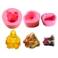 thumbnail image 4 of Ywmsfl 3D Buddha Statue Silicone Candle Mold Special Shape Crystal Epoxy Production Mold DIY for Creative Ornaments Making Supp, 4 of 20