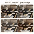 thumbnail image 7 of ODIKA 8'x10' Washable Area Rug Black Beige Geometric Design Elegant Abstract Art Inspired for Dining Room, Large Office, Lounge, Non-Slip Chair-Friendly Mat, 7 of 7