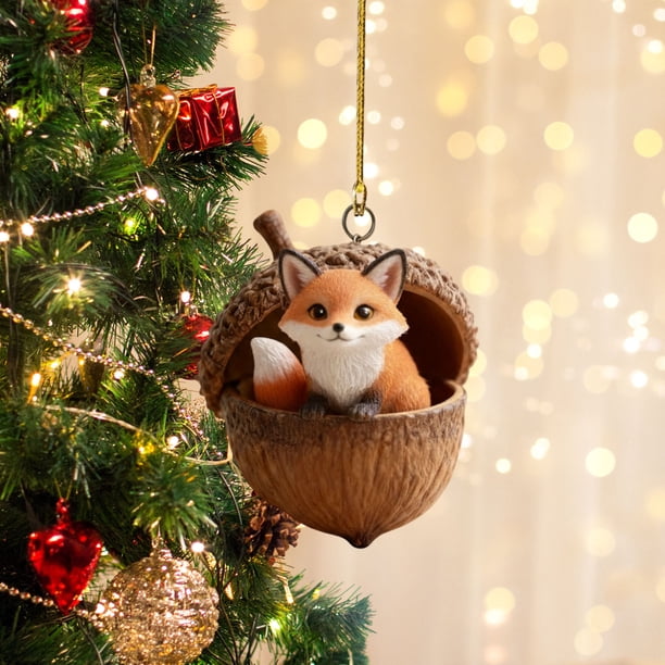 Adornos navideños, adornos navideños, regalos navideños Animales del bosque Decoración navideña Acrílico Plano un acrílico