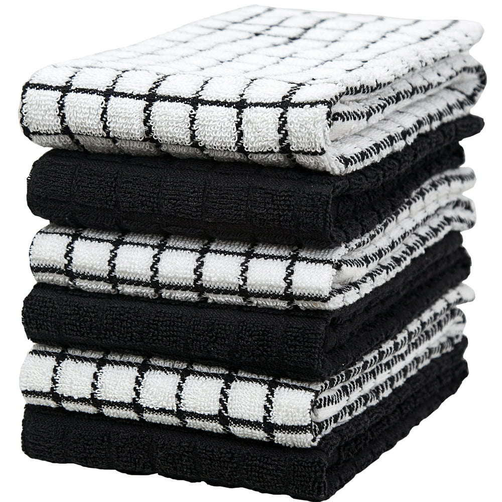 Premium Kitchen Towels (16”x 28”, 6 Pack) Large Cotton Kitchen Hand