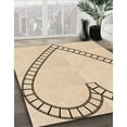 thumbnail image 3 of Ahgly Company Tapis d'Intérieur Lavables en Machine, Carrés Transitionnels, Peru Brun, 7' Carré, 3 of 7