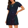 thumbnail image 1 of Easygdp Boho Camisón de manga corta para mujer, informal, estampado, 1 of 6