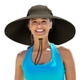 thumbnail image 3 of LRen Womens Tea Party Hats Breathable Sun Hat with UPF for Outdoor Activities Adjustable Wide Brim Design for Men and Wome Green, 3 of 7