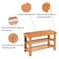 thumbnail image 4 of Costway 3 Tier Bamboo Shoe Rack Storage Bench Shelf Organizer Entryway, 4 of 10