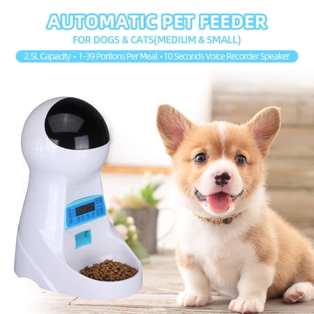 Automatic Pet Feeder Food Dispenser With Voice Record Remind Timer