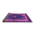 thumbnail image 2 of Ahgly Company Indoor Round Abstract Purple Contemporary Area Rugs, 5' Round, 2 of 4