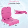 thumbnail image 3 of Costway Poolside Chair for Edge of Pool with Back Support & Handles Portable Picnic Chair Pink, 3 of 10