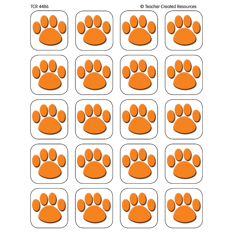 ORANGE PAW PRINT STICKERS Walmart ORANGE PAW PRINT STICKERS Walmart