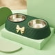 thumbnail image 3 of Comedero Doble De Acero Inoxidable Con Alfombrilla Antideslizante Para Perros Y Gatos., 3 of 8