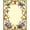 Ivory, Pattern 2, variant on Flatwoven High Traffic Area Rug, French Provincial Botanical Scroll with Laurel Sprigs and Petal Motifs, Non Slip, Stain Resistant, Washable Area Rugs for Living Room, Bedroom(Peach, 6X9)