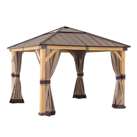 Sunjoy Universal Curtains for 9 ft. × 9 ft. Wood-Framed Gazebos