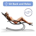thumbnail image 3 of Edtara Ensemble de 3 Chaises Longues de Patio, Fauteuils Inclinables à Dossier Réglable avec Appui-Bras et Table d'Appoint pour Piscine, Balcon Ou Pelouse, 3 of 8