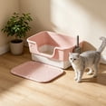 thumbnail image 6 of Eolstice Semi Enclosed High Sided Litter Box, Splash Proof Design, Ample Space for Large Cats, for Felines under 20 lbs, Covered Easy Clean Toilet, 6 of 6