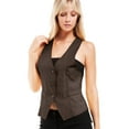 thumbnail image 5 of Made by Olivia Women's Dressy Casual Versatile Racerback Vest Tuxedo Suit Waistcoat, 5 of 6