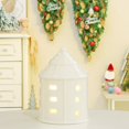 thumbnail image 4 of Pequeña mesa iluminada con led blanco personalizada, decoración navideña colgante, artesanía de cerámica, decoración de casa, casas de pueblo navideñas de cerámica, 4 of 4