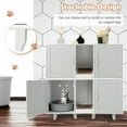 thumbnail image 5 of Infans Patented Cat Litter Box Enclosure Hidden Cat Washroom W/ 2 Doors Grey, 5 of 7