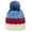 Red blue white, variant on Simple Fashion Color Stitching Knitted Hat pompom Thick Travel Photo Fall Winter